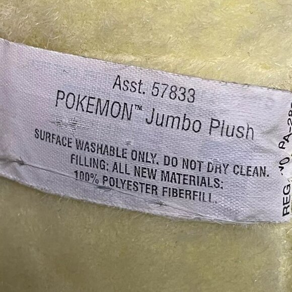 Hasbro Pokemon Meowth Jumbo Plush Vintage 18" Tomy Nintendo - 1999 - Picture 4 of 4